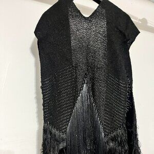 Handmade Goth Punk Emo Macrame Cardigan Cape